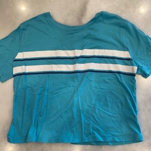 SO Crop Top Blue White Stripe